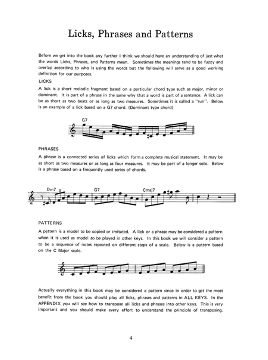 Jazz Saxophone Licks, Phrases & Patterns