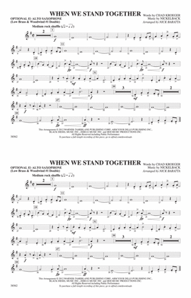 When We Stand Together: Optional Alto Sax