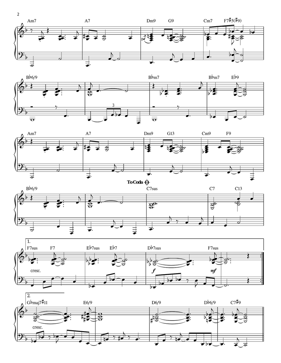 I'm Not In Love [Jazz version] (arr. Brent Edstrom) Piano Solo scores gallery preview page 2