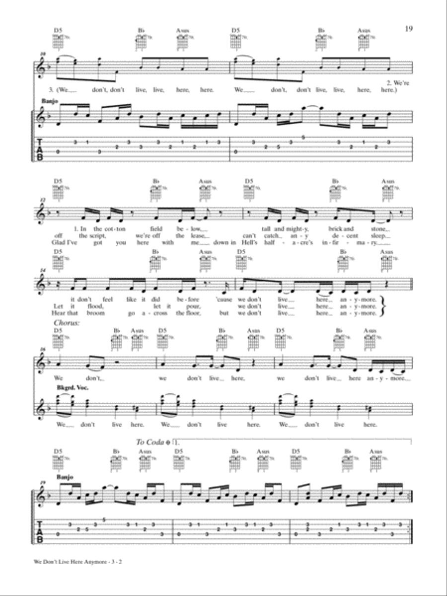 We Don't Live Here Anymore Guitar Tablature scores gallery preview page 2