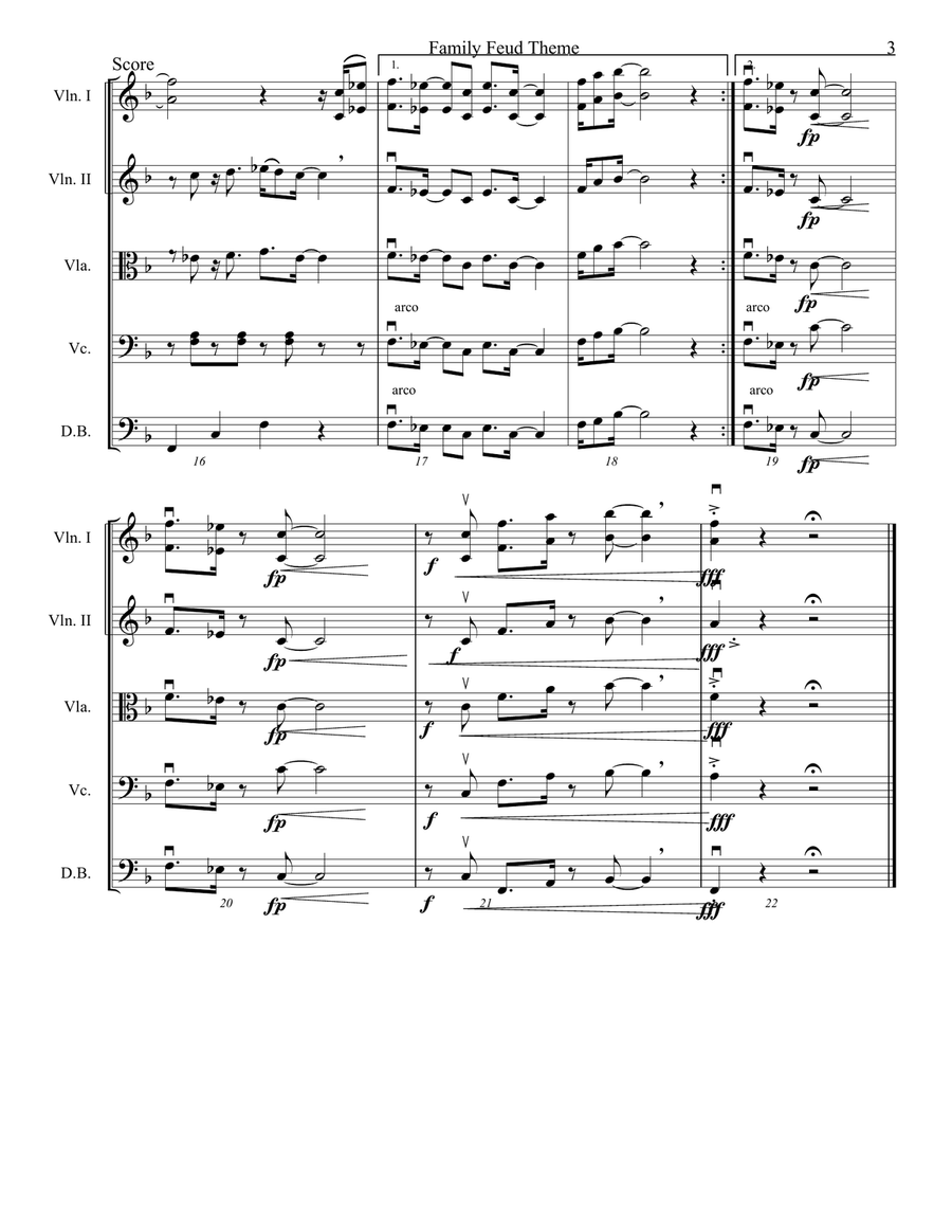 Family Feud Theme Score and Parts scores gallery preview page 4
