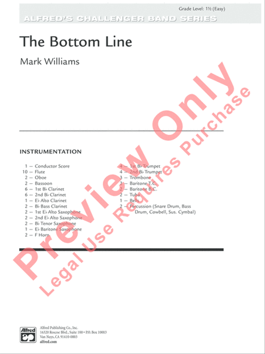 The Bottom Line Concert Band scores gallery preview page 2