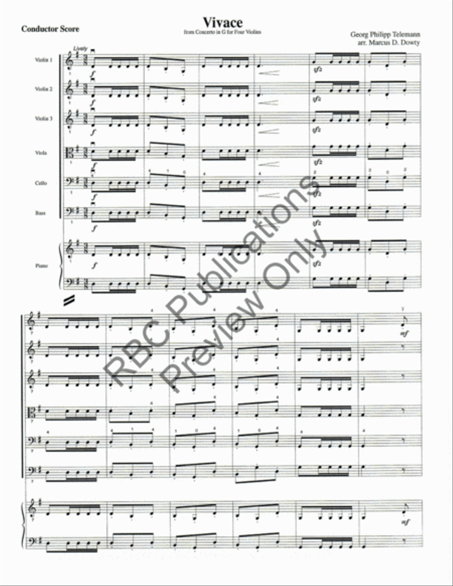 Vivace (Score) String Orchestra scores gallery preview page 5