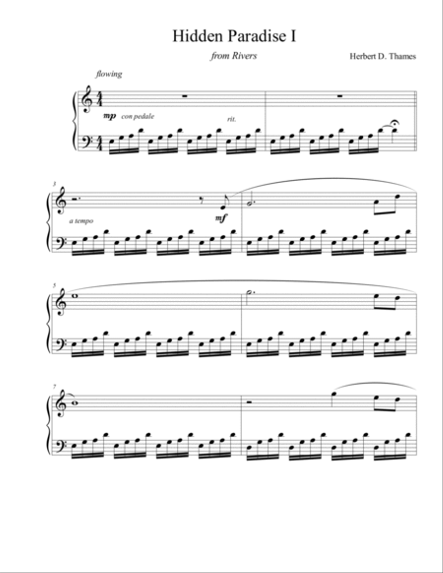 Hidden Paradise: A Triptych for Solo Piano Piano Solo scores gallery preview page 3