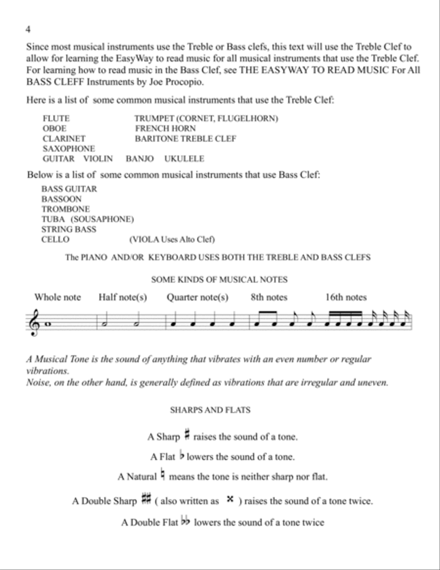 THE EASYWAY TO READ MUSIC TREBLE CLEF Large Ensemble scores gallery preview page 4