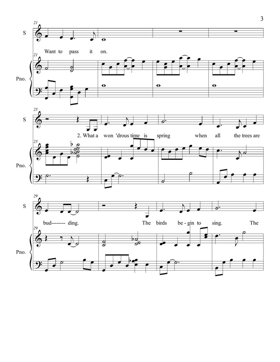 Pass It On Piano, Vocal scores gallery preview page 4