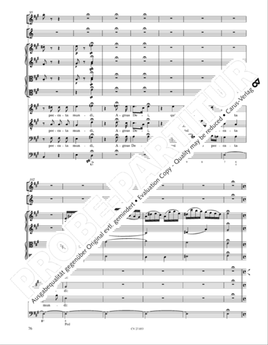 Creation Mass in A-major after Joseph Haydn (Schopfungsmesse in A nach Joseph Haydn) 4-Part scores gallery preview page 77