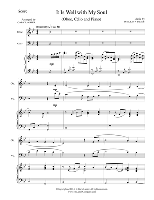 IT IS WELL WITH MY SOUL (Trio - Flute, Cello, Piano with Score and Parts)
