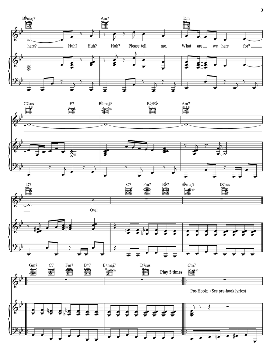 Church Church Piano, Vocal, Guitar scores gallery preview page 3