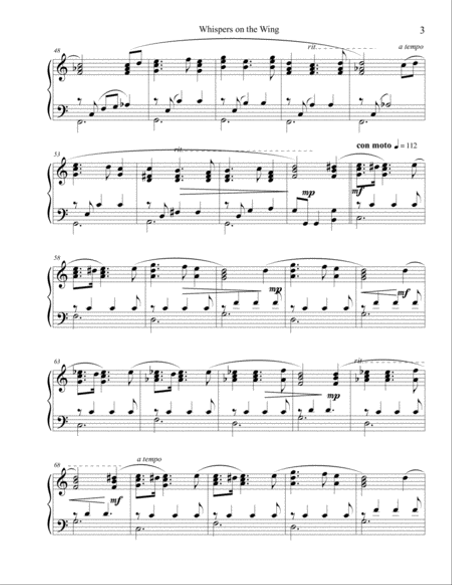 Whispers on the Wing Piano Solo scores gallery preview page 3