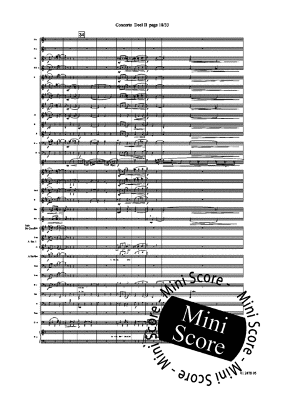 Concerto for Trumpet part 2 and 3 Concert Band scores gallery preview page 22