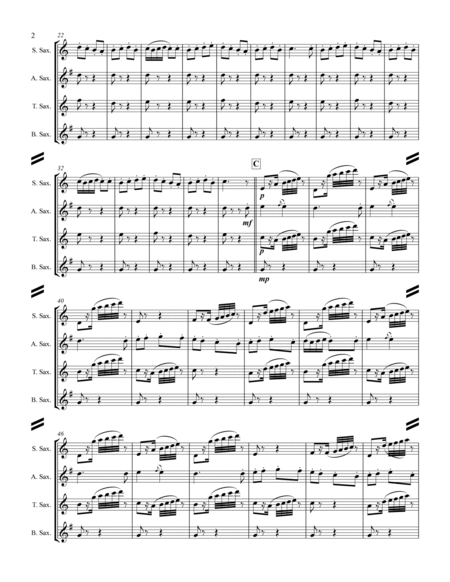 Bizet - Farandole from L'Arlesienne Suite No. II (for Saxophone Quartet SATB) image number null