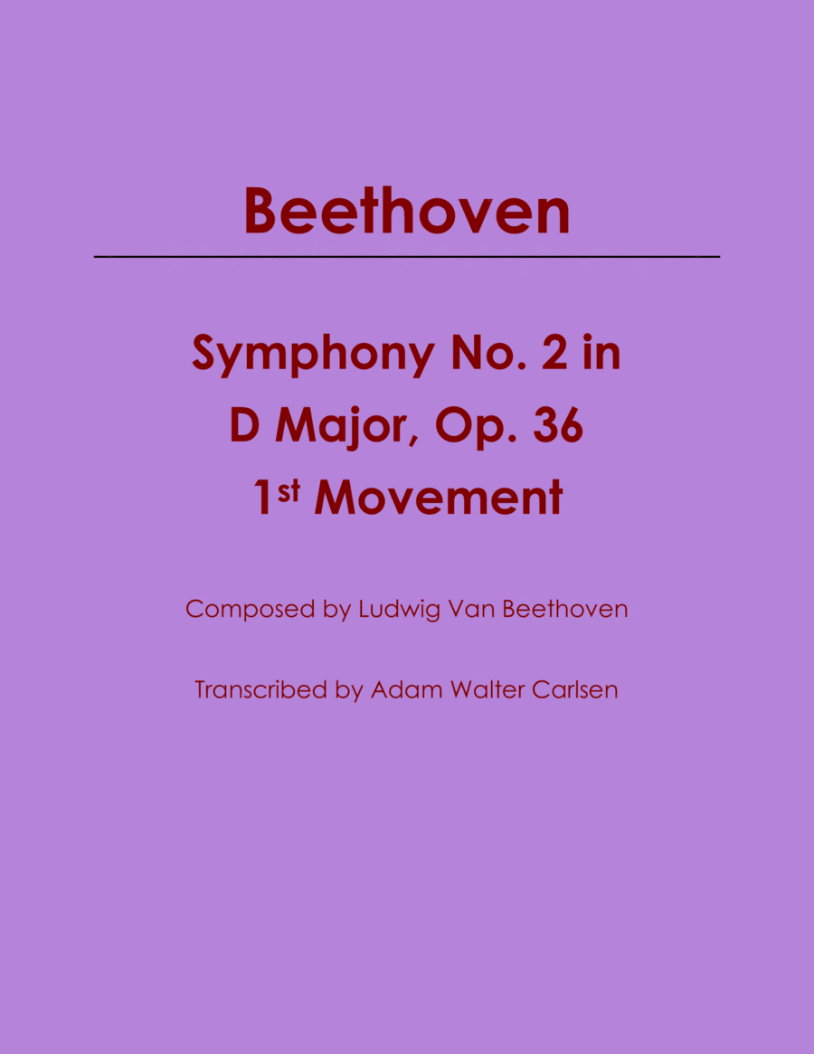 Beethoven Symphony No. 2 1st Movement image number null