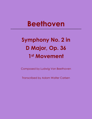 Beethoven Symphony No. 2 1st Movement