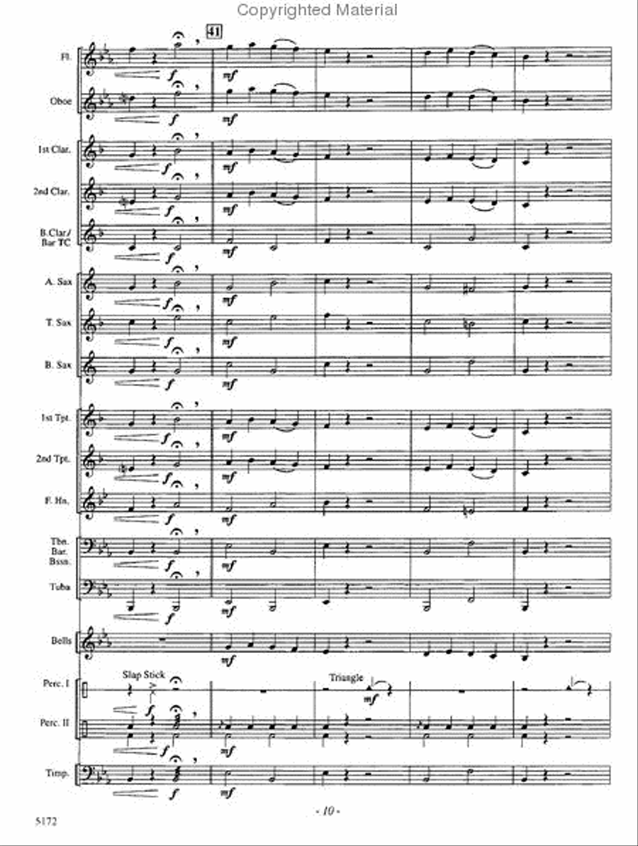 Triangle Time Triangle Time Concert Band scores gallery preview page 10