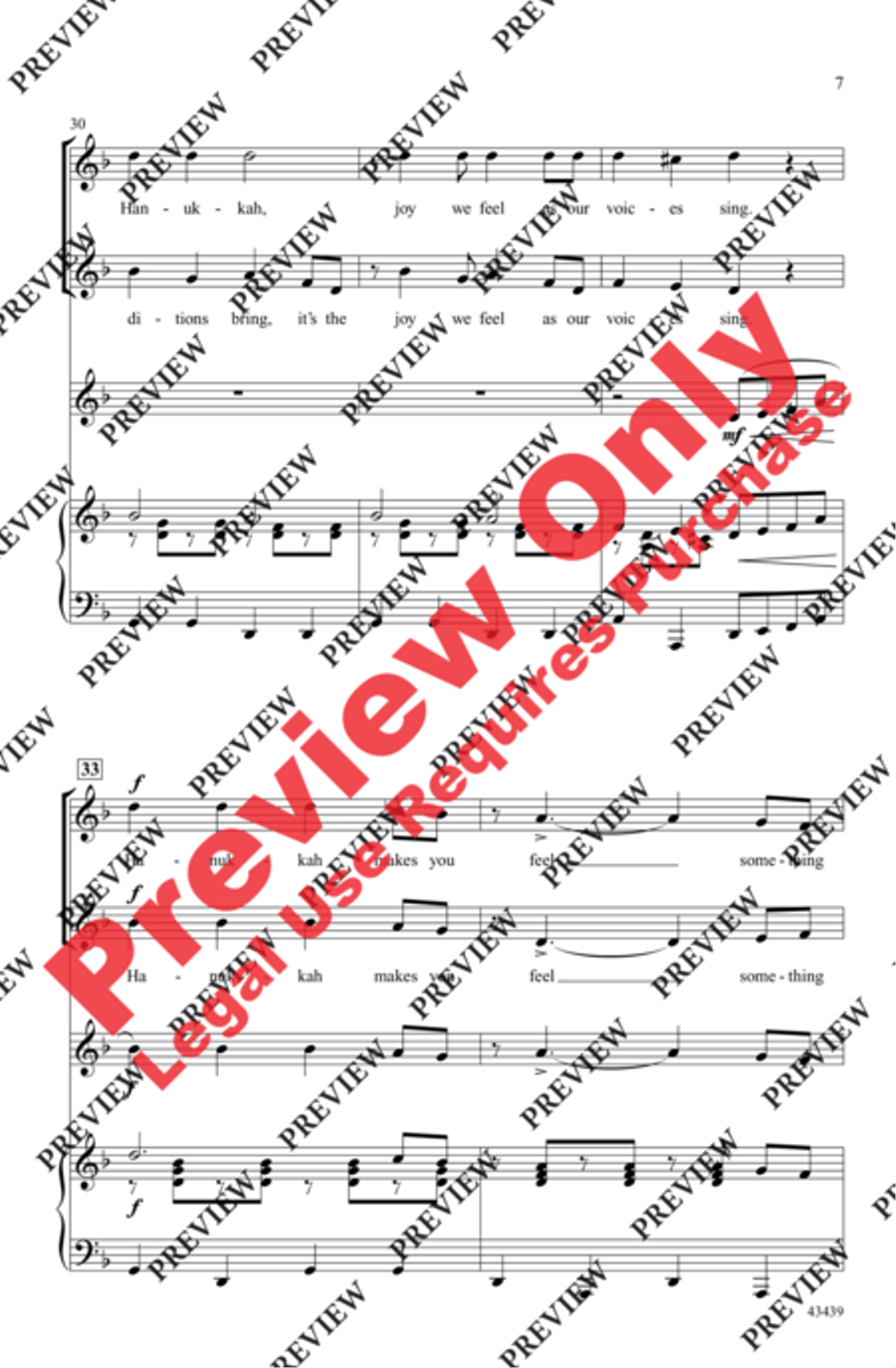Feel the Joy of Hanukkah 2-Part scores gallery preview page 7