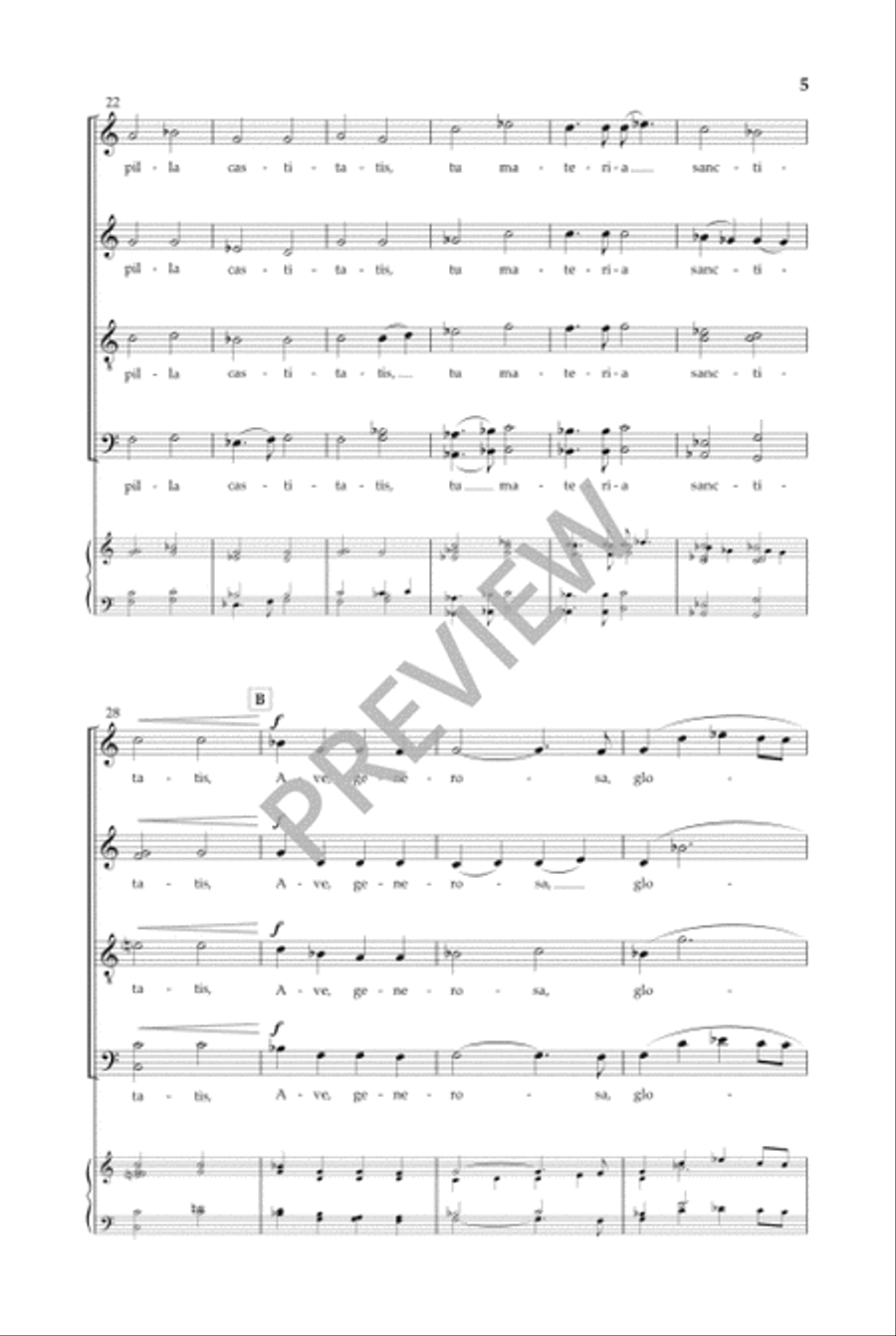 Ave Generosa (SATB) Divisi scores gallery preview page 6