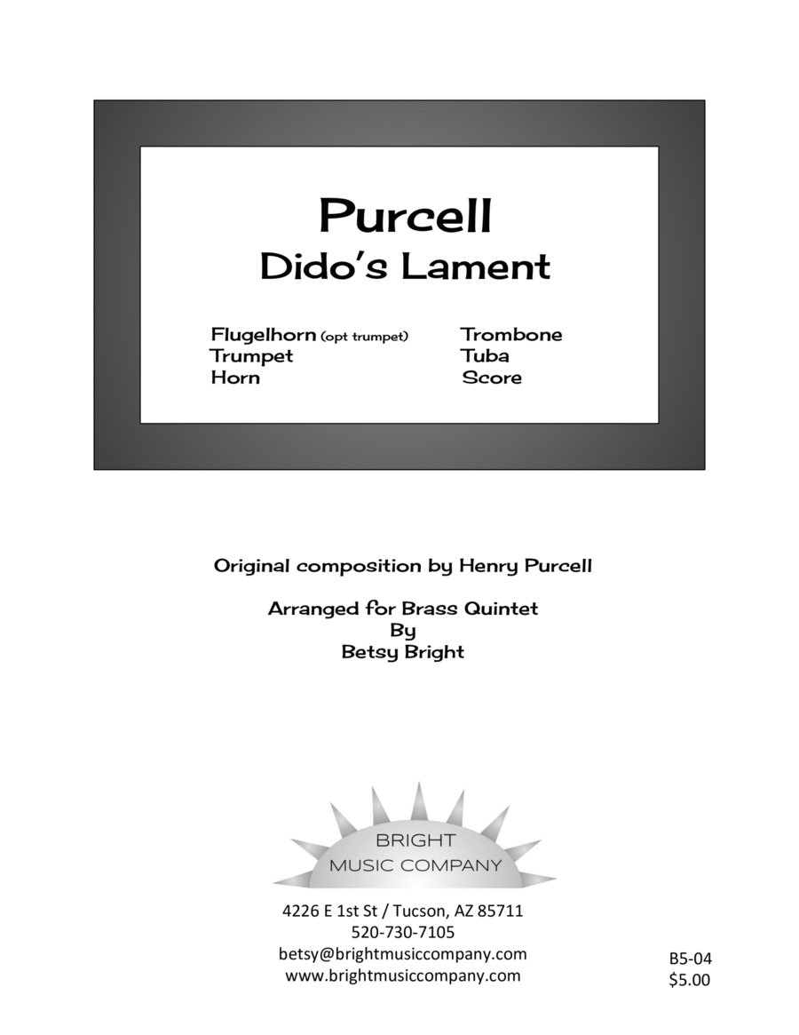 Dido's Lament (Brass Quintet) image number null
