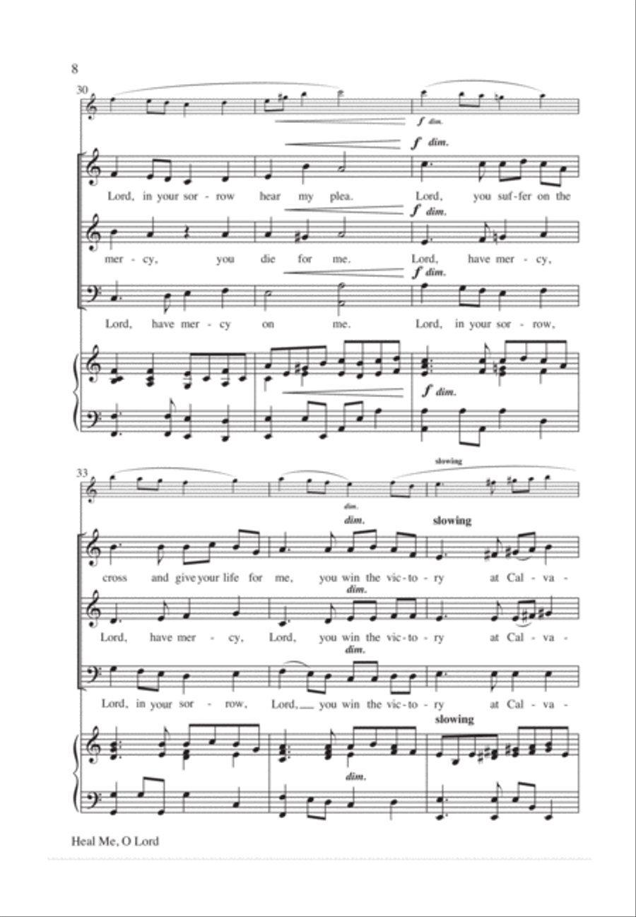 Heal Me, O Lord 4-Part scores gallery preview page 9