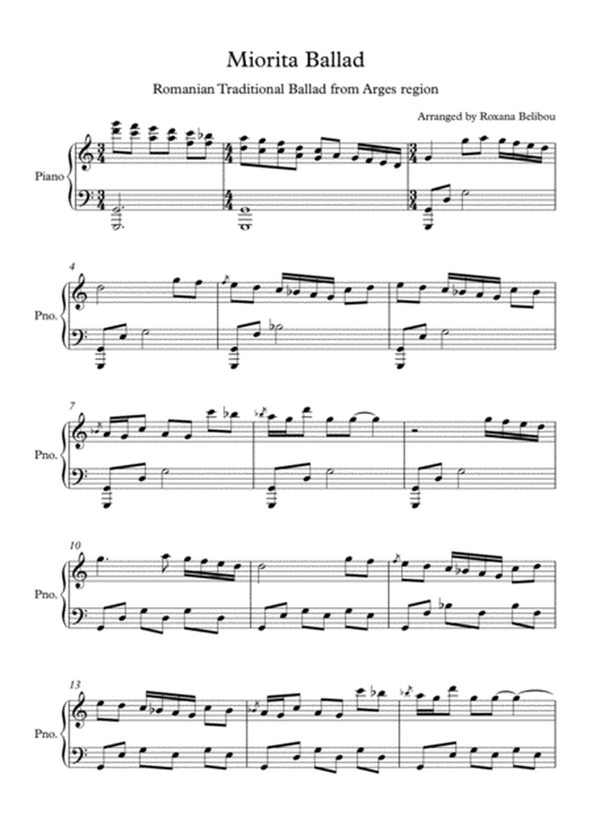 Miorita Ballad Piano (romanian traditional ballad) image number null