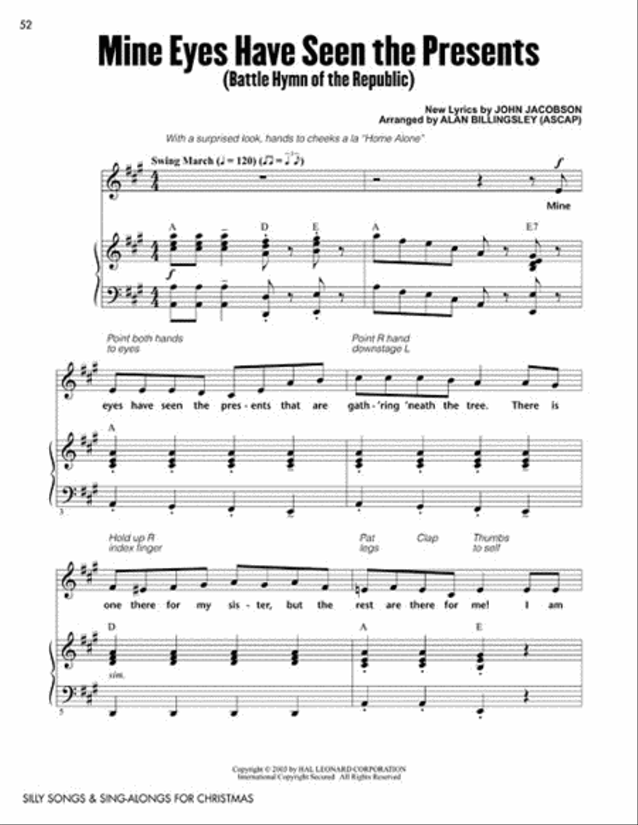 Silly Songs and Sing-Alongs for Christmas (Collection) Choir scores gallery preview page 5
