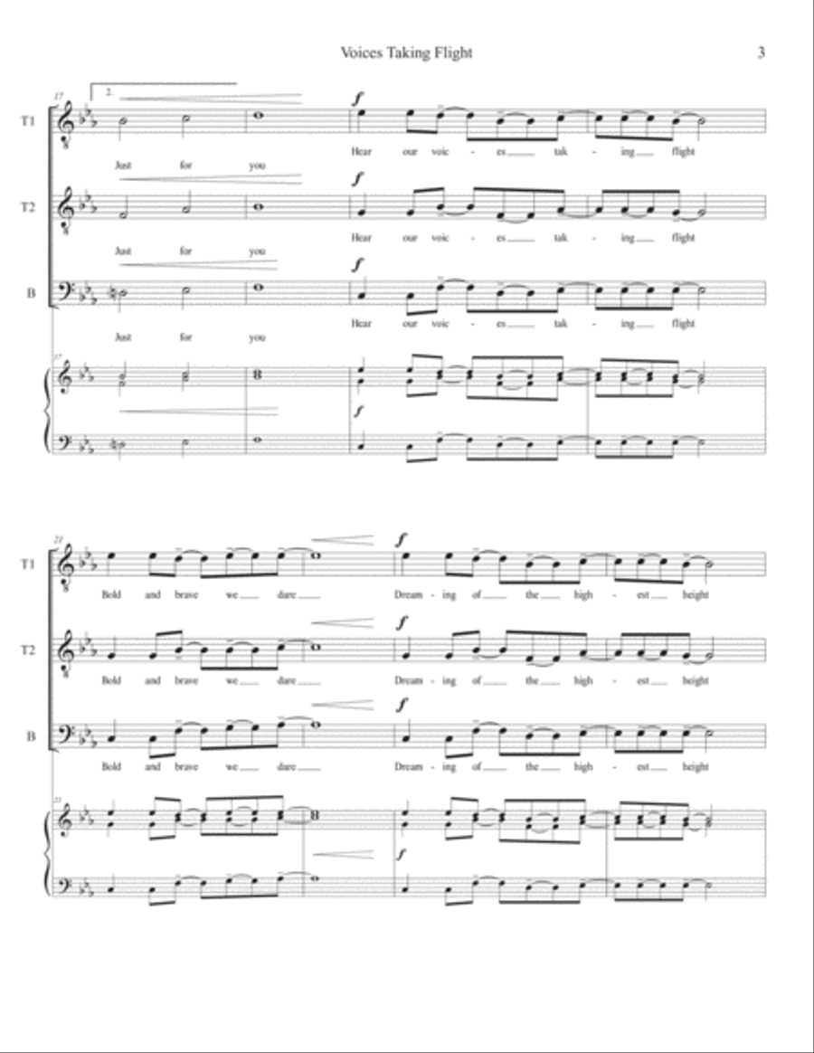 Voices Taking Flight 3-Part scores gallery preview page 5