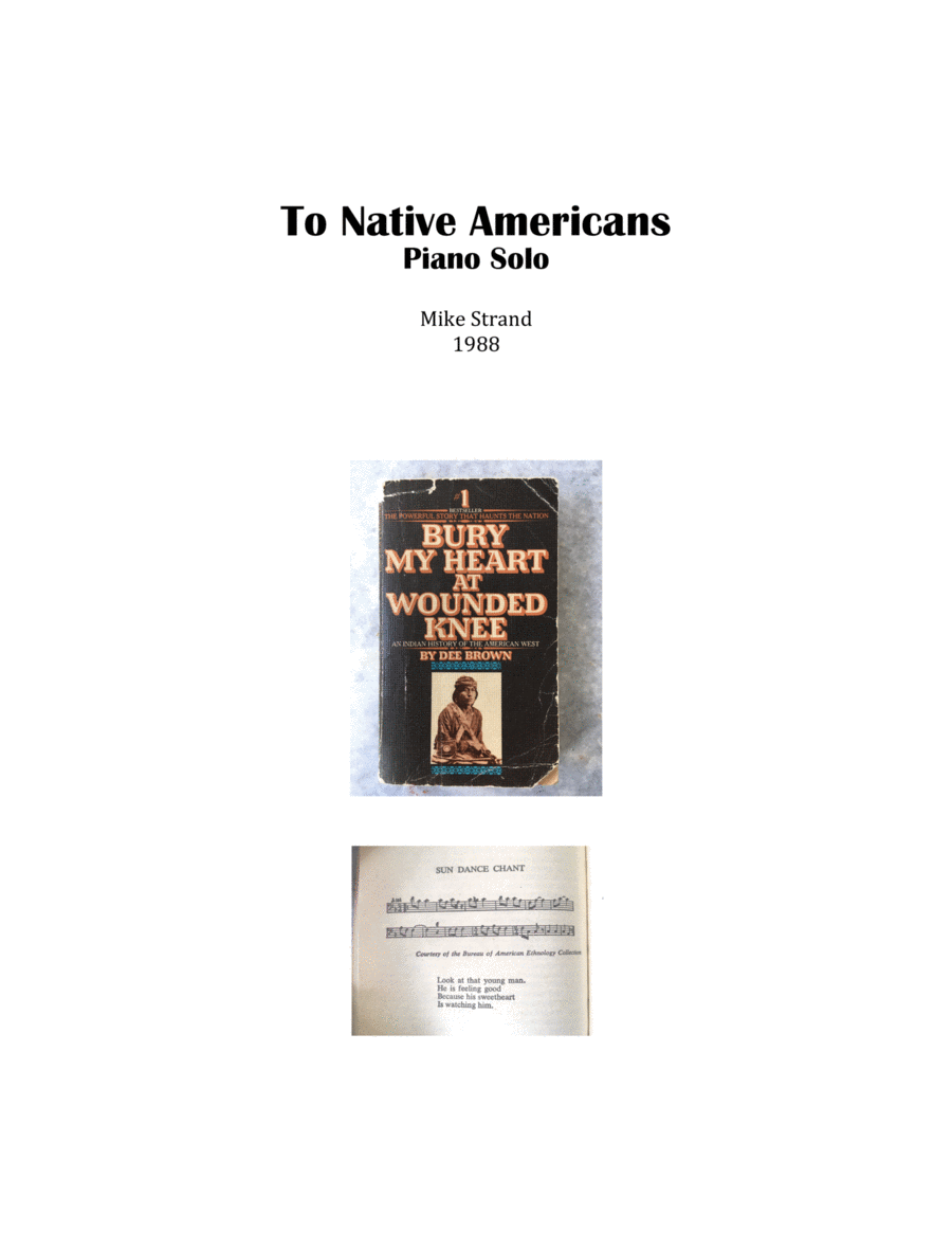 To Native Americans - (piano solo) Piano Solo scores gallery preview page 1