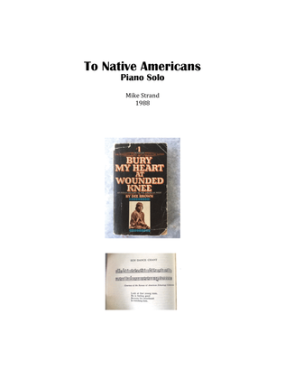 To Native Americans - (piano solo)