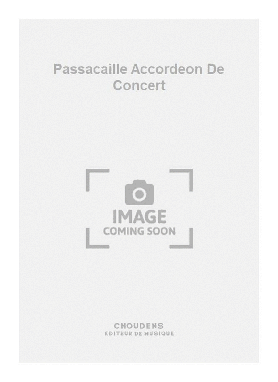 Passacaille Accordeon De Concert Accordion scores gallery preview page 1