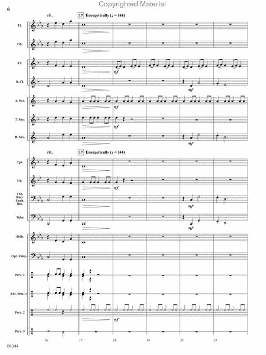 Quest of the Black Knight Concert Band scores gallery preview page 5