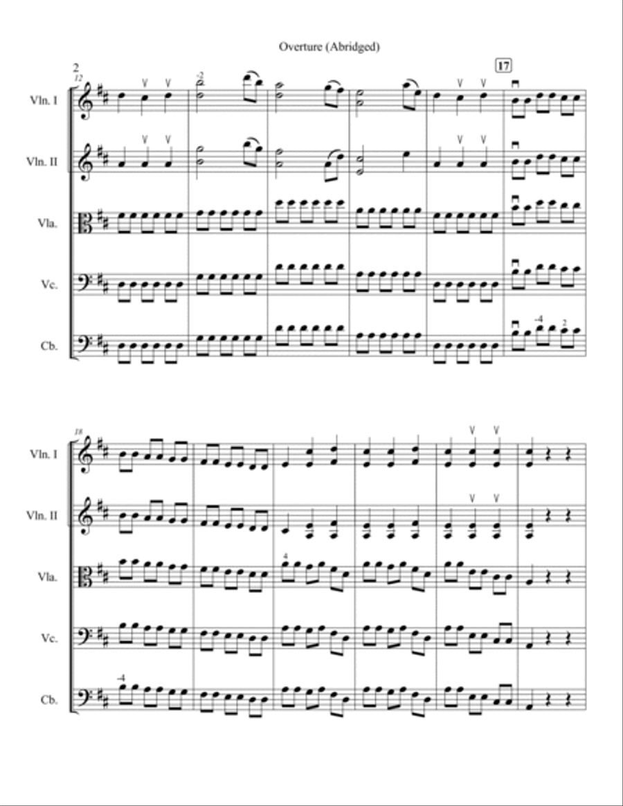 Overture (Abridged) - “L’Amont Anonyme” String Orchestra scores gallery preview page 2