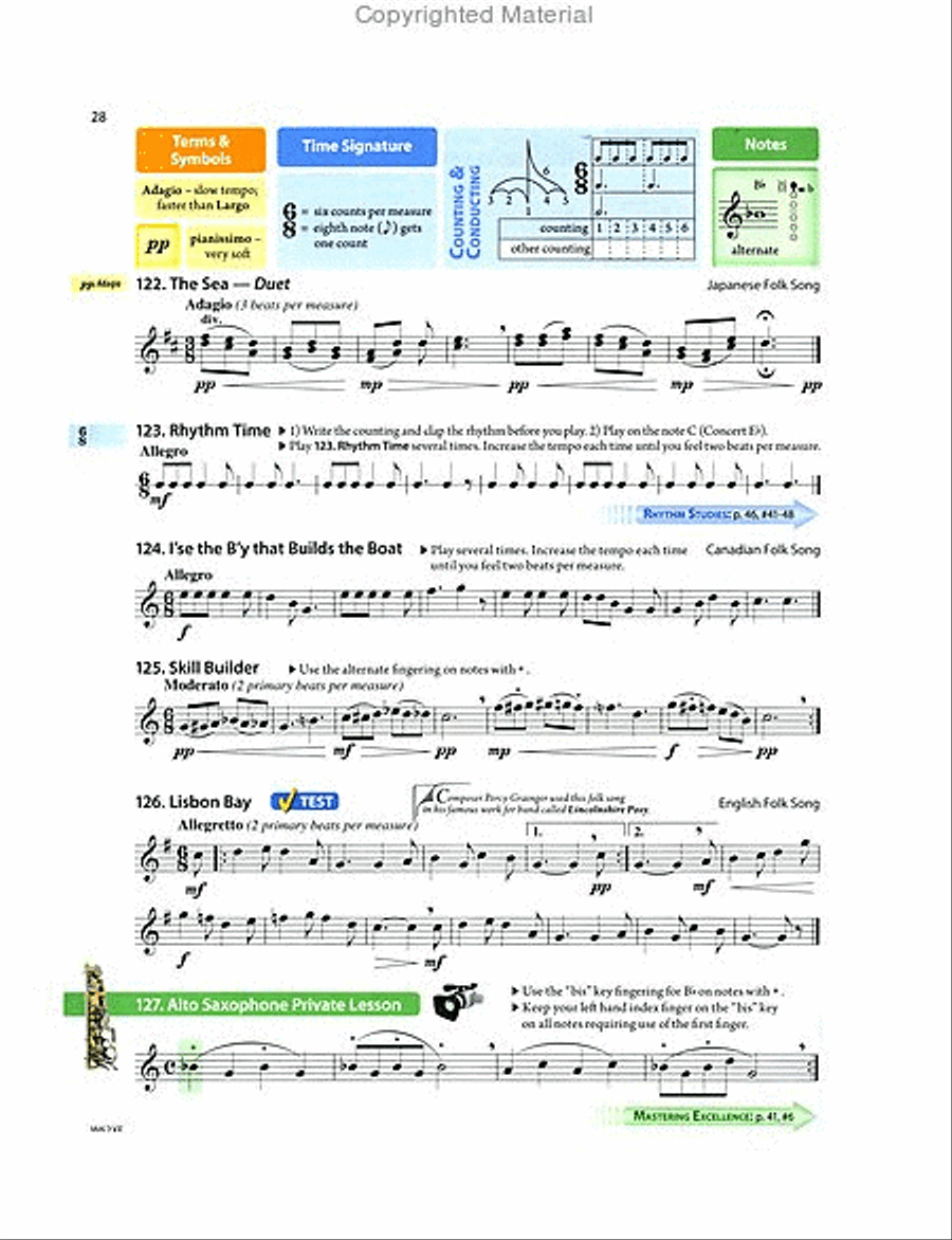 Tradition of Excellence Book 2 - Eb Alto Saxophone Concert Band Methods scores gallery preview page 6
