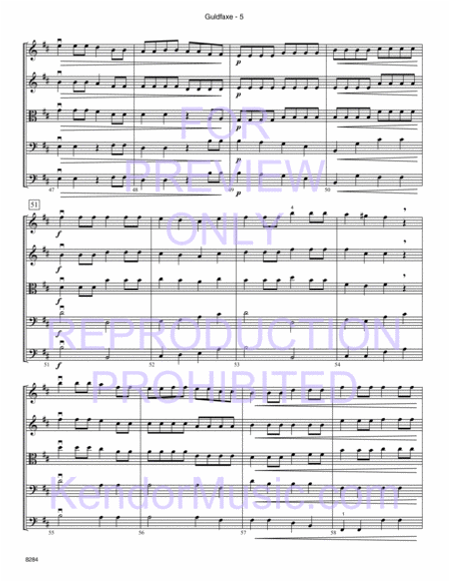 Guldfaxe (Steed Of Thor) (Full Score) String Orchestra scores gallery preview page 7