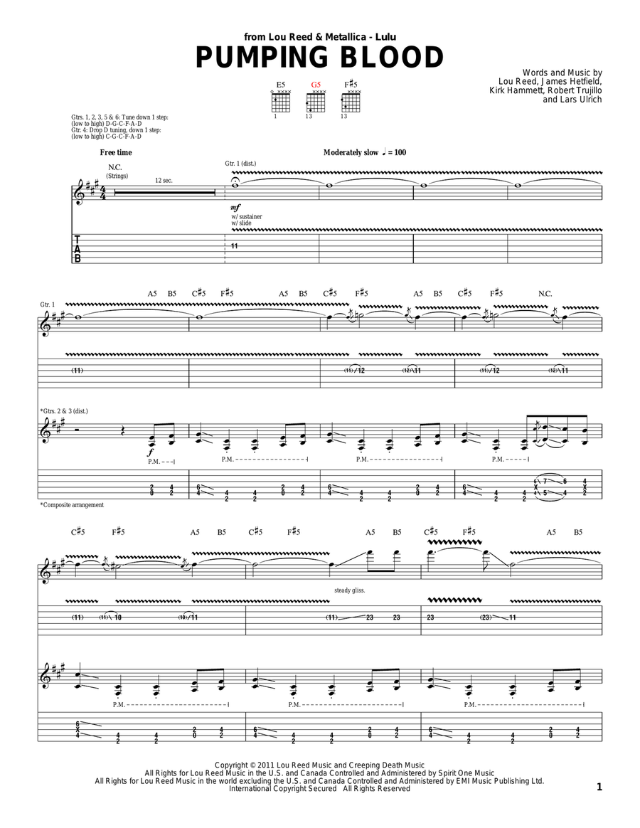 Pumping Blood Pumping Blood Acoustic Guitar scores gallery preview page 1