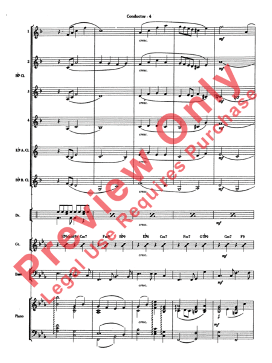 Have Yourself a Merry Little Christmas Clarinet Choir scores gallery preview page 5