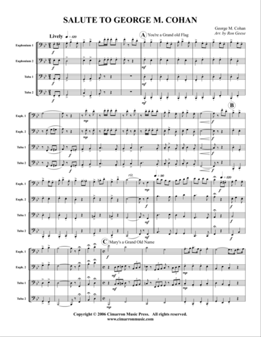 Salute to George M. Cohan EETT scores gallery preview page 1