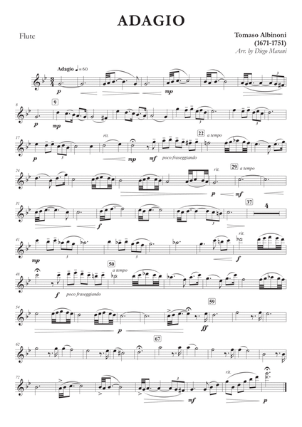 Albinoni's Adagio for Flute and Piano image number null