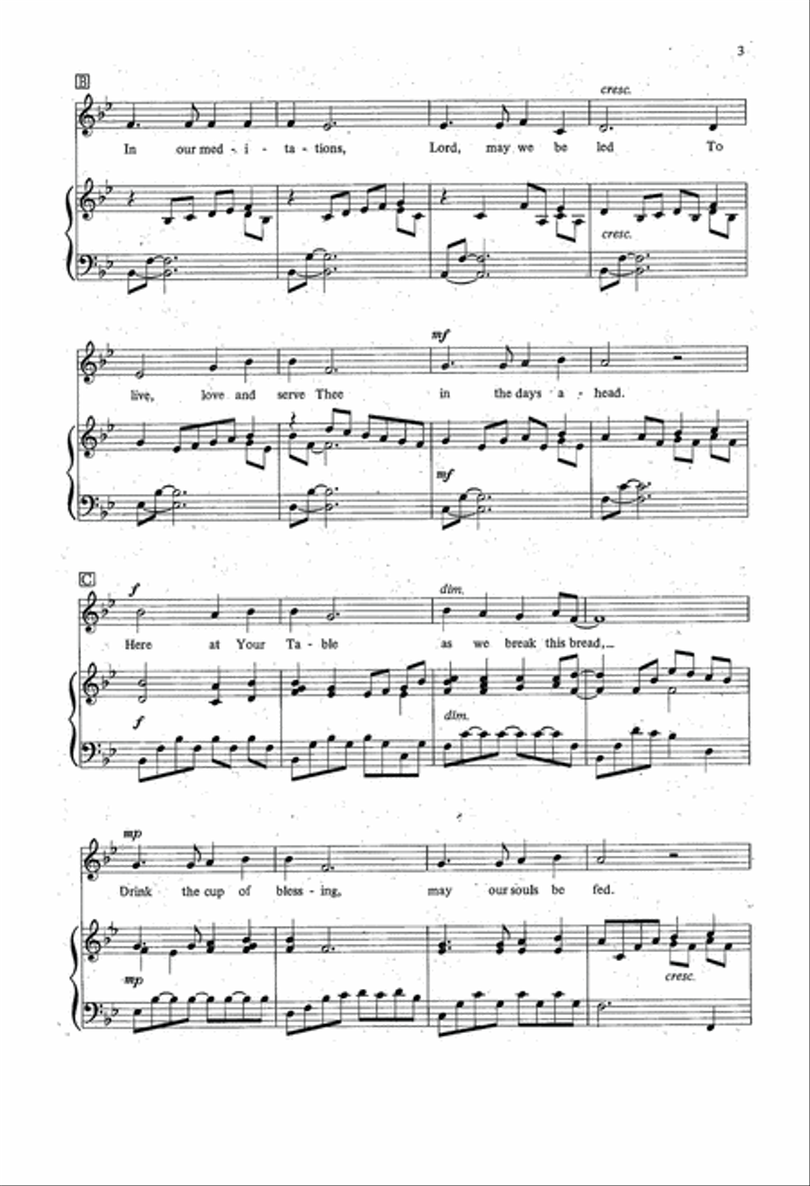 A Communion Prayer SA scores gallery preview page 3