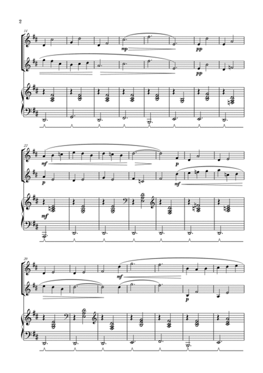 Gymnopédie no 1 | Violin Duet | Original Key| Piano accompaniment |Easy intermediate image number null