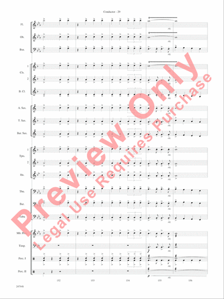 Selections from The Star Wars Saga Concert Band scores gallery preview page 32