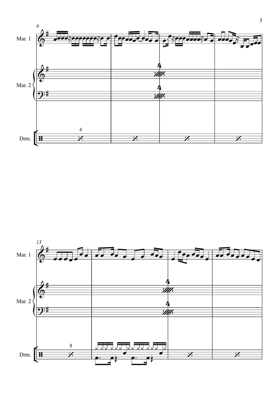Shape Of You Percussion Ensemble scores gallery preview page 5