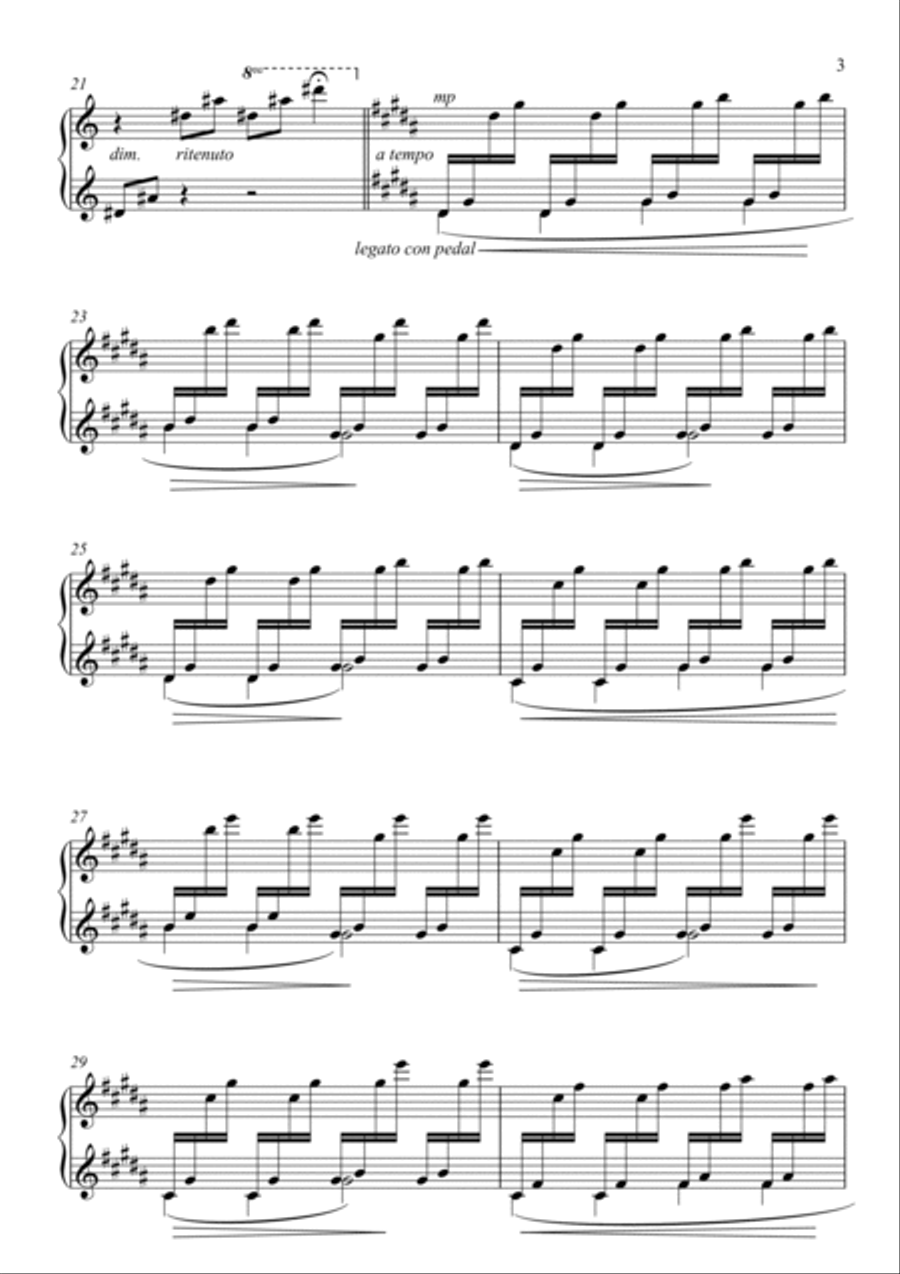 Dolphins play alongside my boat op. 32 No. 9 Piano Solo scores gallery preview page 3