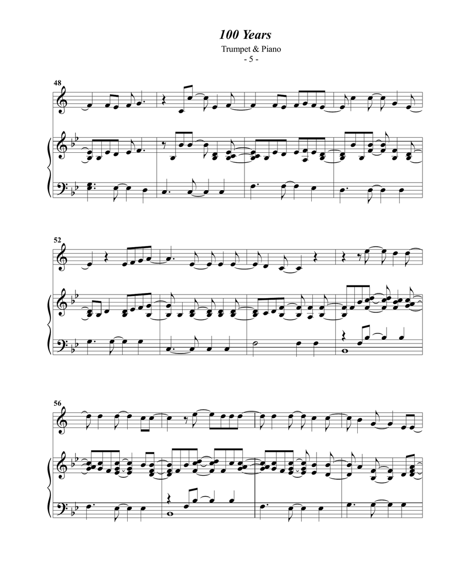 100 Years Trumpet Solo scores gallery preview page 5