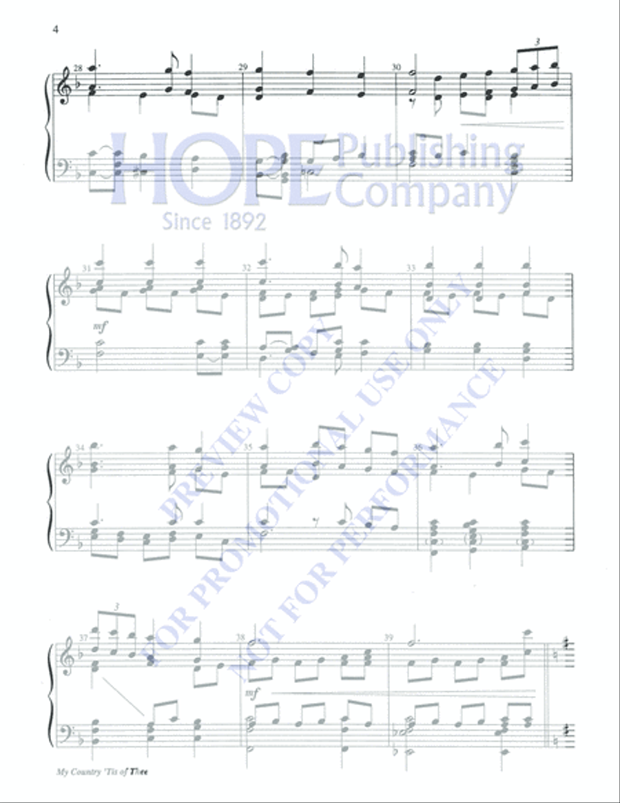 My Country 'Tis of Thee 5-Octaves scores gallery preview page 4