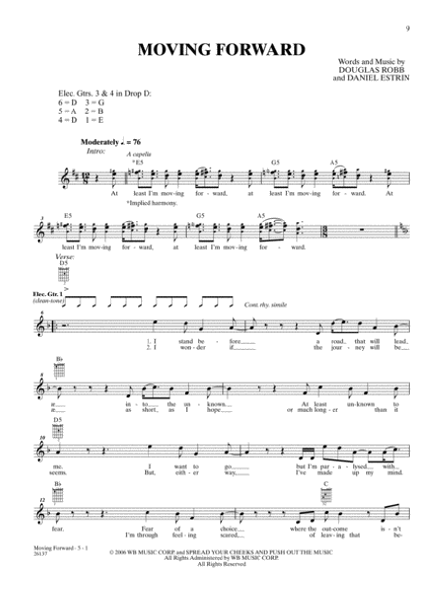 Moving Forward Guitar Tablature scores gallery preview page 1