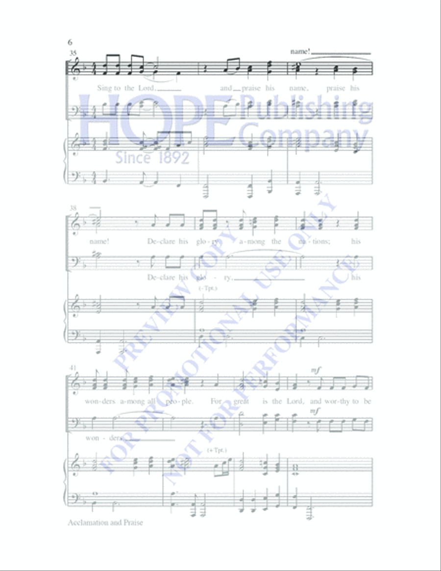 Acclamation and Praise Acclamation and Praise 4-Part scores gallery preview page 5