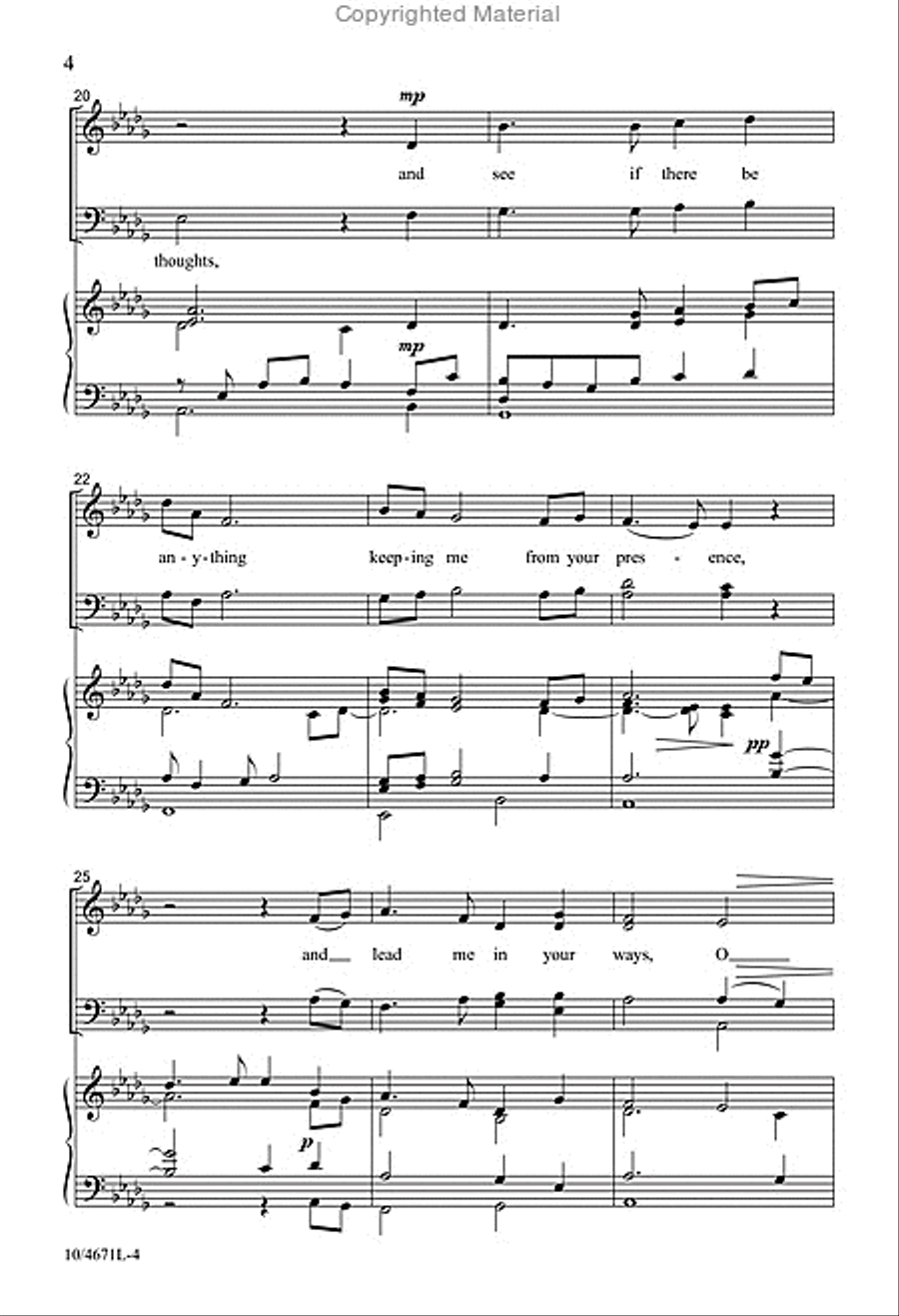 Search Me, O God 4-Part scores gallery preview page 4