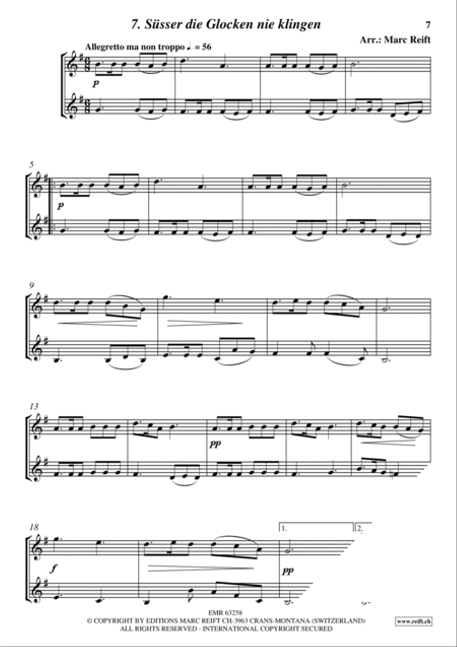35 Easy Christmas Duets Trombone Duet scores gallery preview page 7