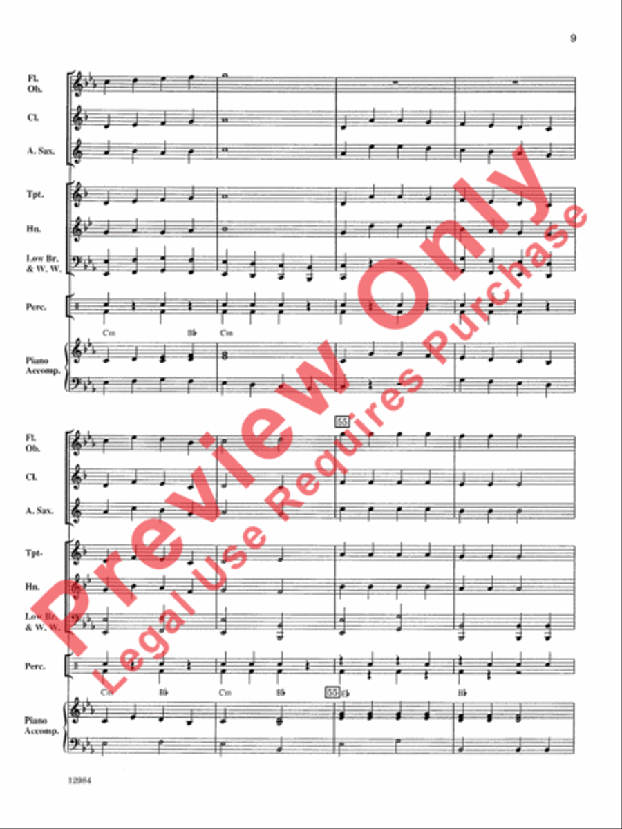 First Christmas March Concert Band scores gallery preview page 10