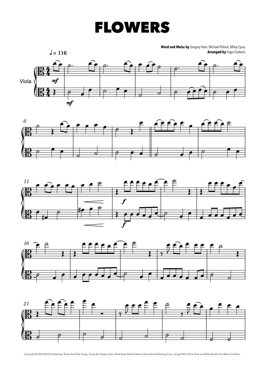 Flowers String Duet scores gallery preview page 1